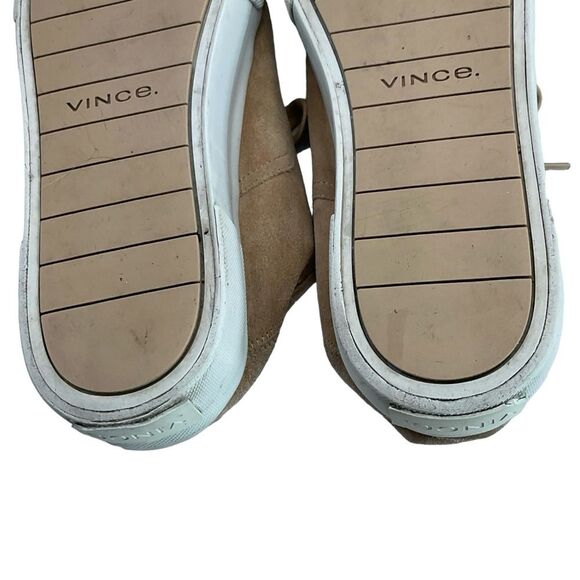 Vince Tan Suede Platform Low Top Sneakers Size 8.5 - Picture 11 of 14